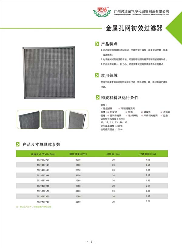 鋁網(wǎng)初效過(guò)濾器及金屬網(wǎng)過(guò)濾器介紹